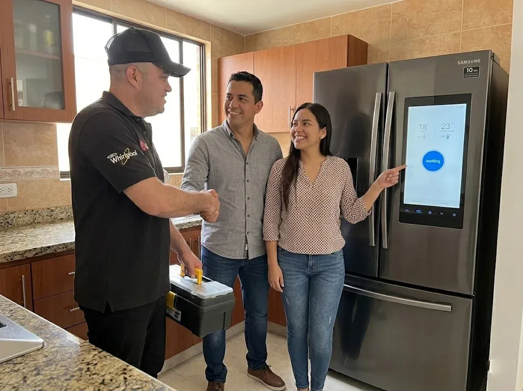 Técnico de electrodomésticos atendiendo un domicilio en Belén